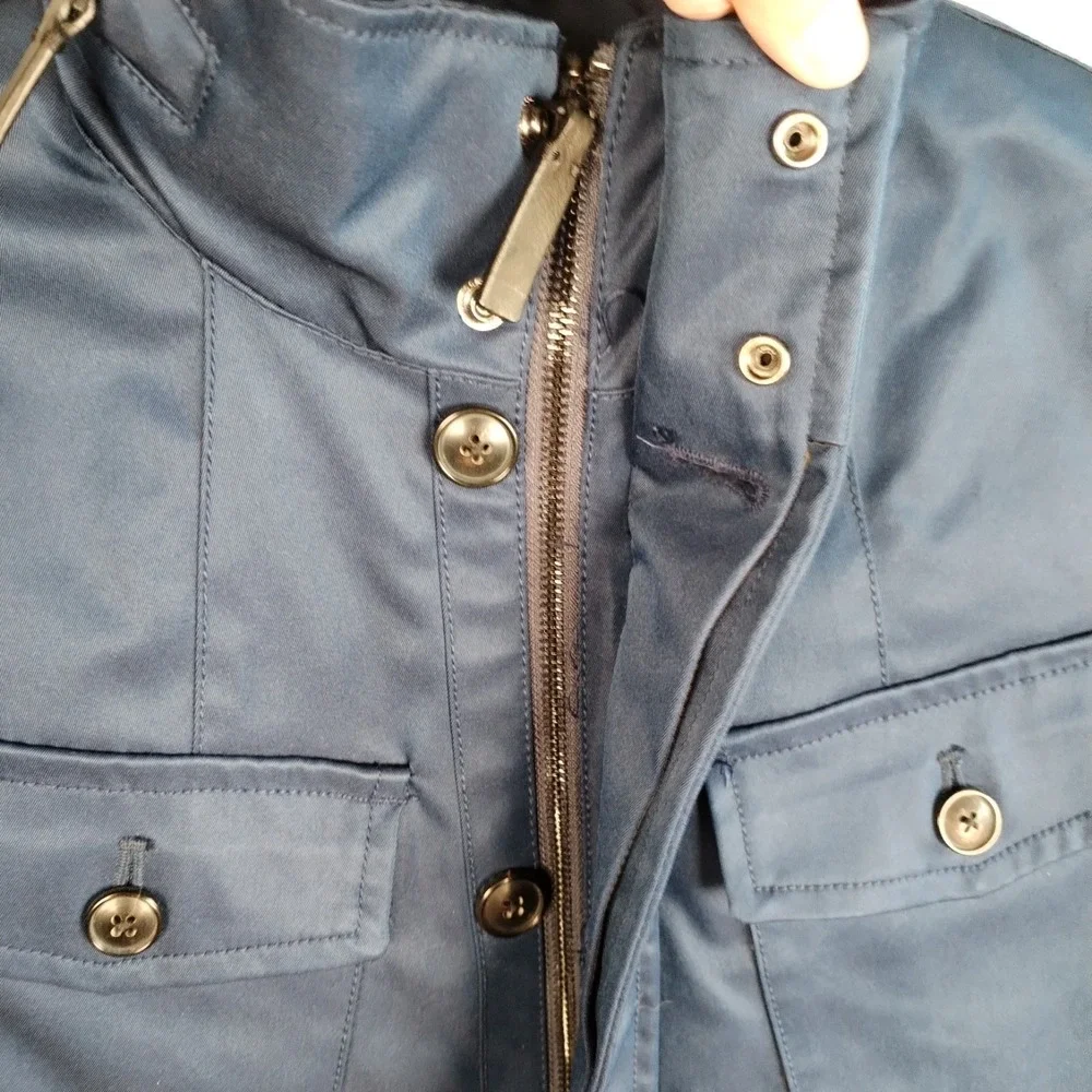 Banana Republic Men's Navy Blue Field Jacket XS Water Resistant‎ Utility Hooded